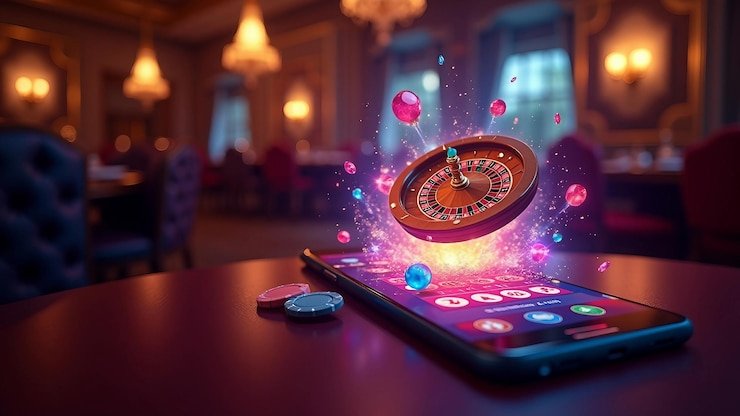 Antarmuka permainan Allbet di aplikasi mobile line slot menampilkan tabel roulette langsung